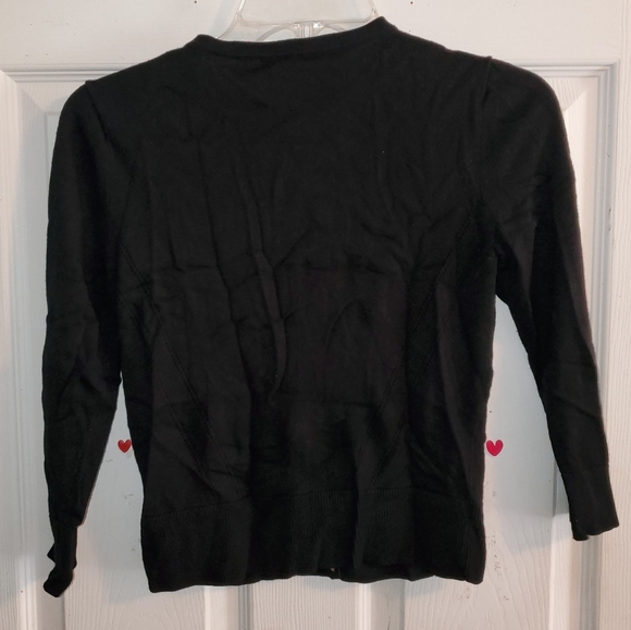 5 for $20 | White House Black Market 3/4 Sleeve Crewneck Snap Button Up Cardigan - Picture 8 of 11